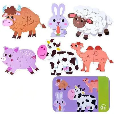 Puzzle Montessori - BabyPuzzle™ - Bétail - Monde à maman