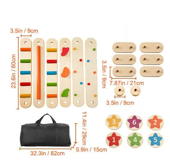 Poutres d'équilibre en bois - Monde à maman