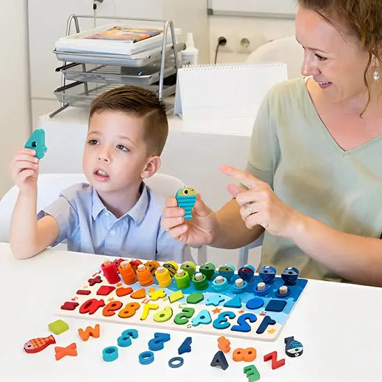 Puzzle - MontessoriToys™ - Formes et chiffres - Monde à maman