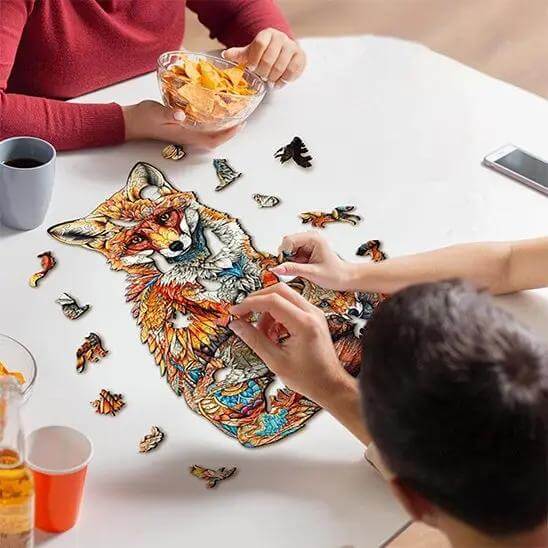 Puzzle en bois Renard - Monde à maman