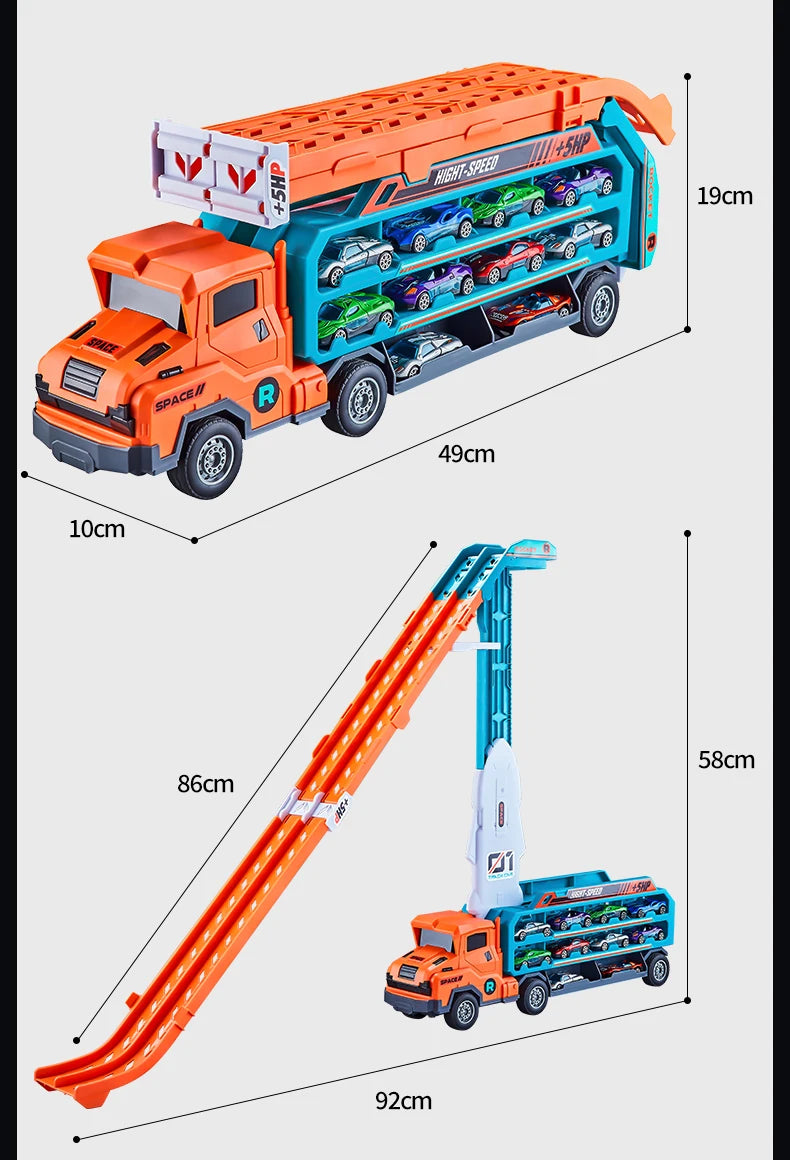 Camion avec piste de course