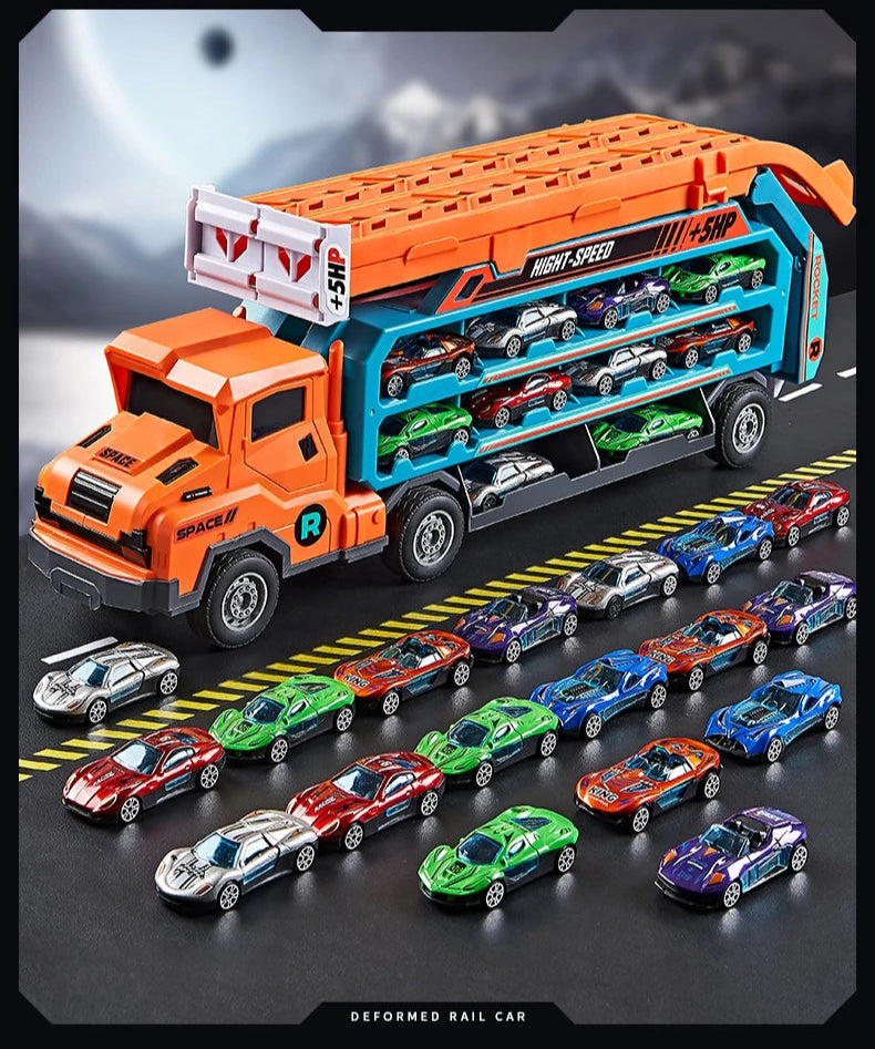 Camion avec piste de course