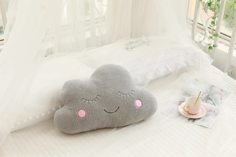 coussin enfant nuage gris