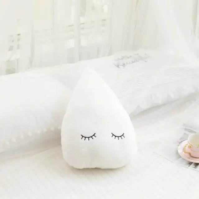 Coussin goutte de pluie blanc - Monde à maman