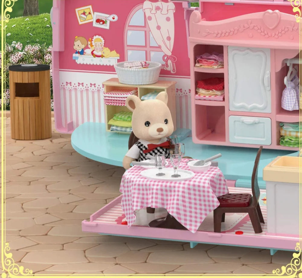 maison de poupée Koala rose