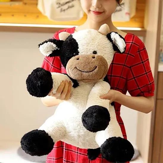 peluche vache doux pour cĂąlin - Monde Ă  maman