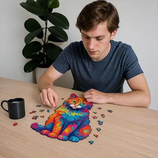 Puzzle en bois - Monde à maman