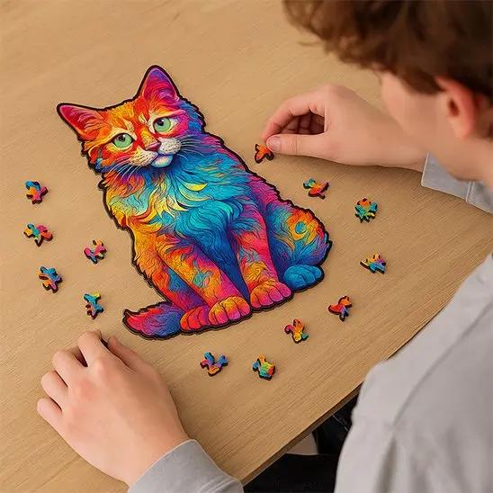 Puzzle en bois - Monde à maman