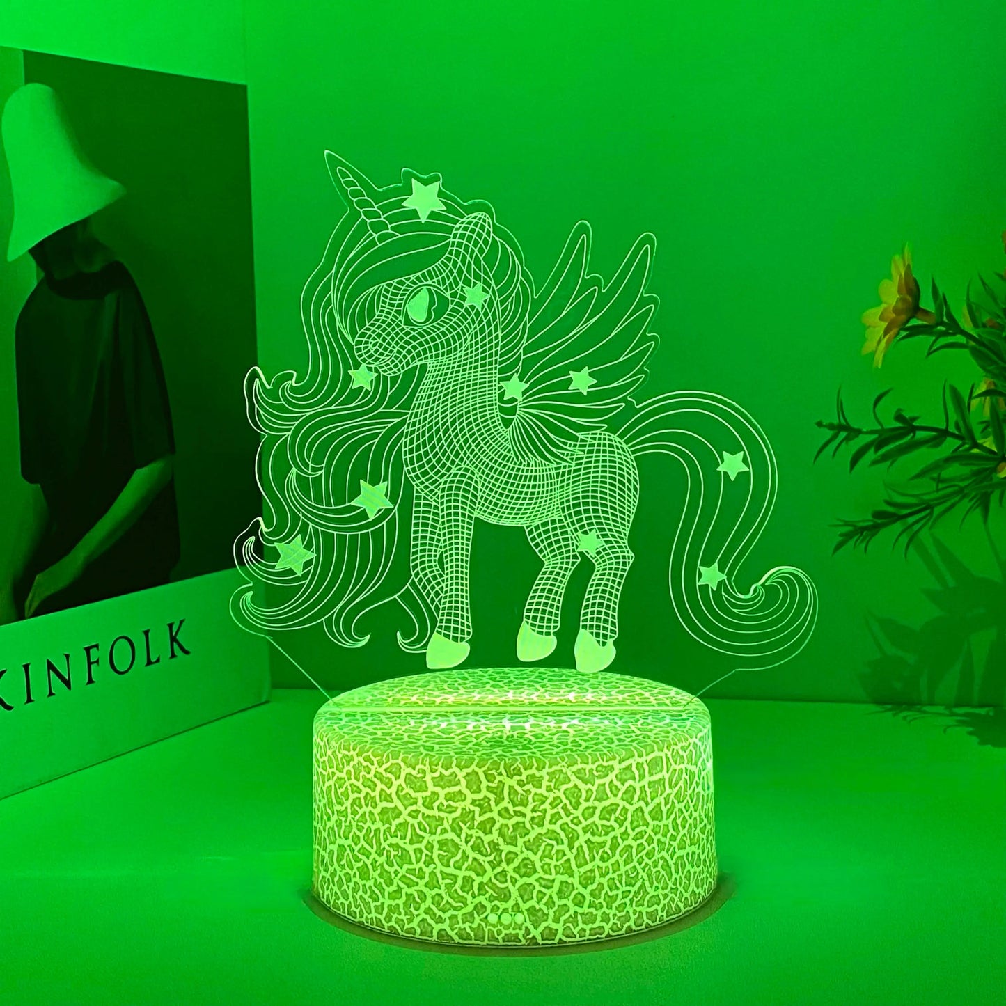 Veilleuse licorne 3D - Monde à maman