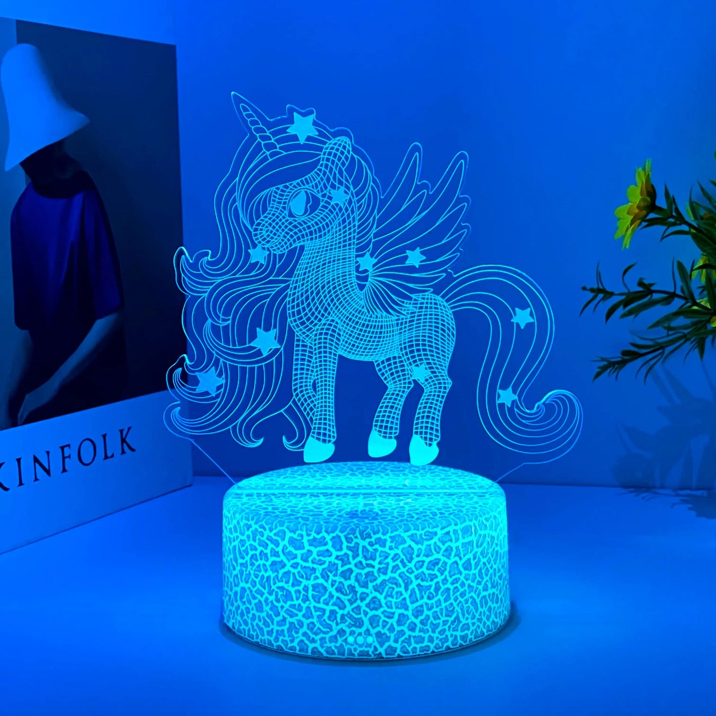 Veilleuse licorne 3D - Monde à maman