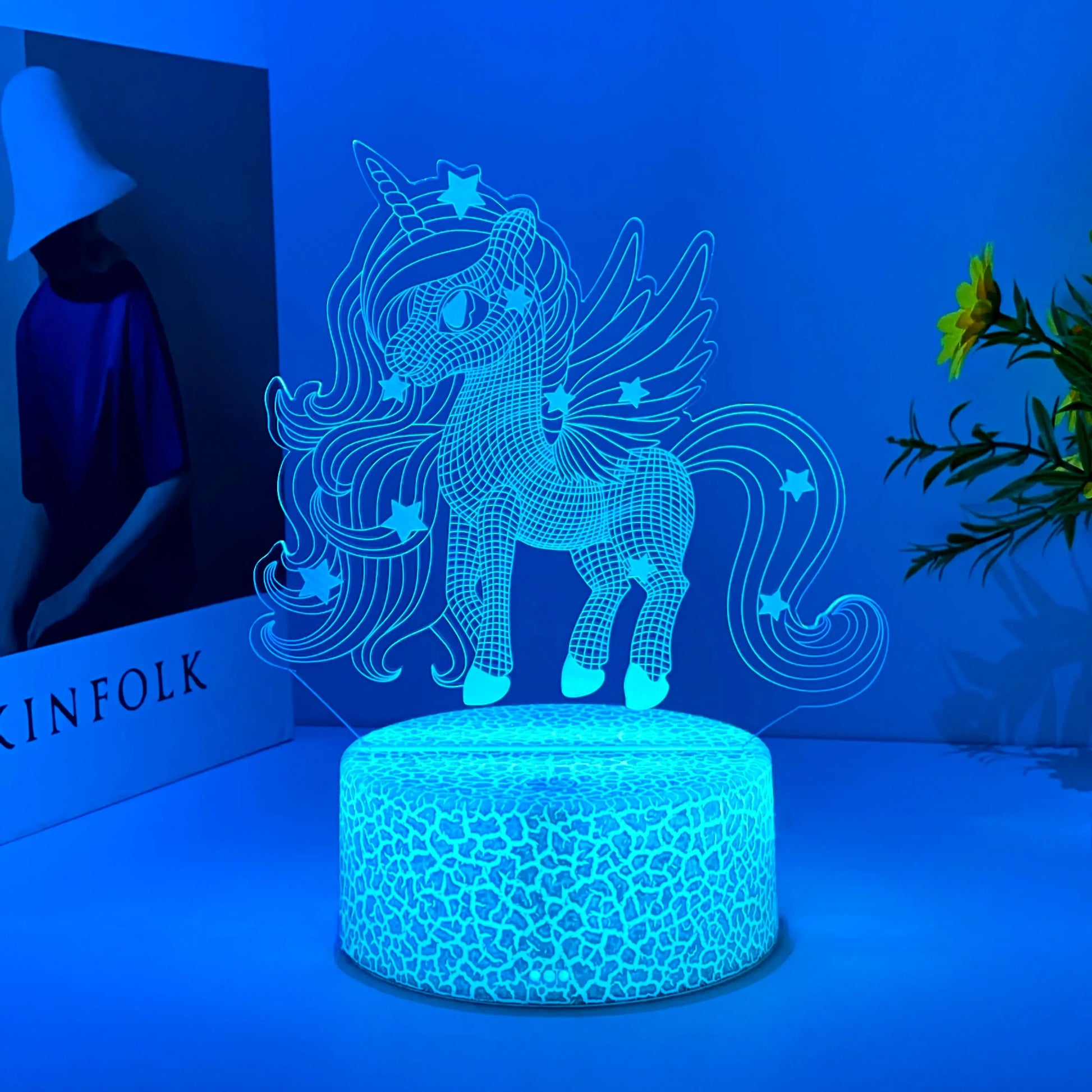 Veilleuse licorne 3D - Monde à maman