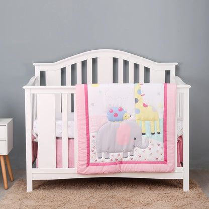 Literie-lit-bébé-éléphants-rose-monde-a-maman