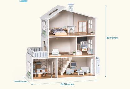 Maison de poupée en bois - Monde à maman