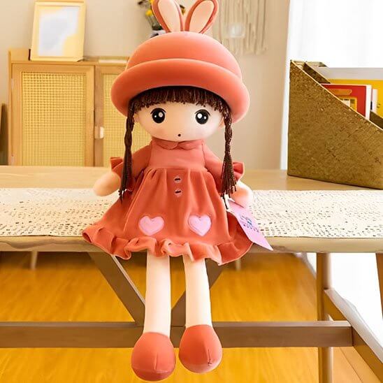 Poupée chiffon bio vêtements colorés enfant – Monde à maman