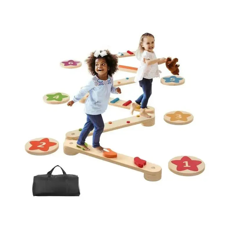 Poutres d'équilibre en bois - Monde à maman