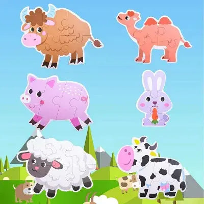 Puzzle Montessori - BabyPuzzle™ - Bétail - Monde à maman