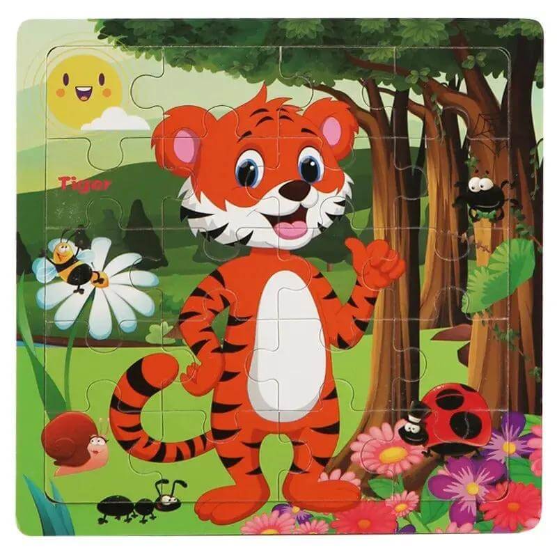Puzzle en bois Tigre - Monde à maman