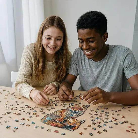 puzzle en bois Renard - Monde à maman