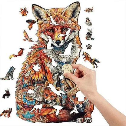 Puzzle en bois  Renard - Monde à maman
