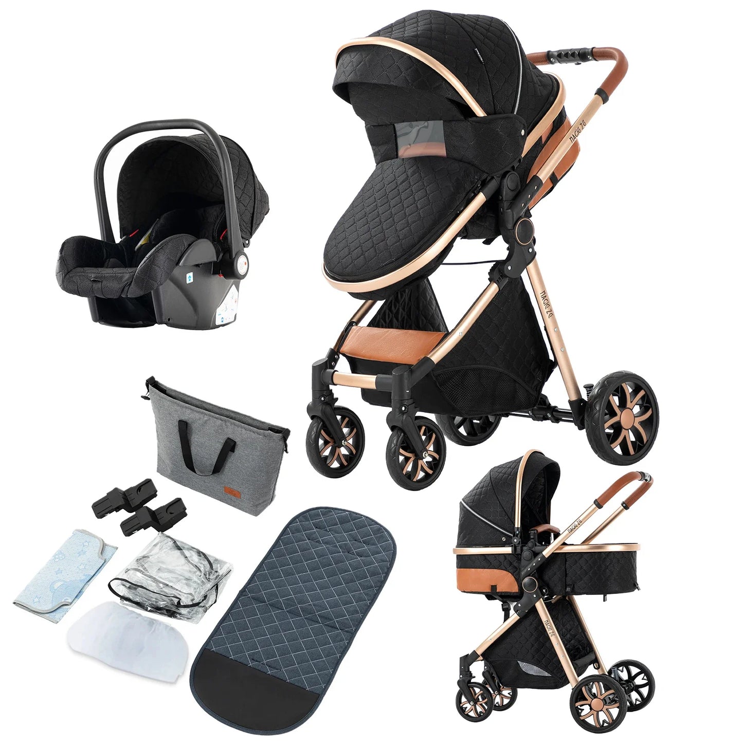 Ensemble de poussette et chaise pour la voiture pour bébé