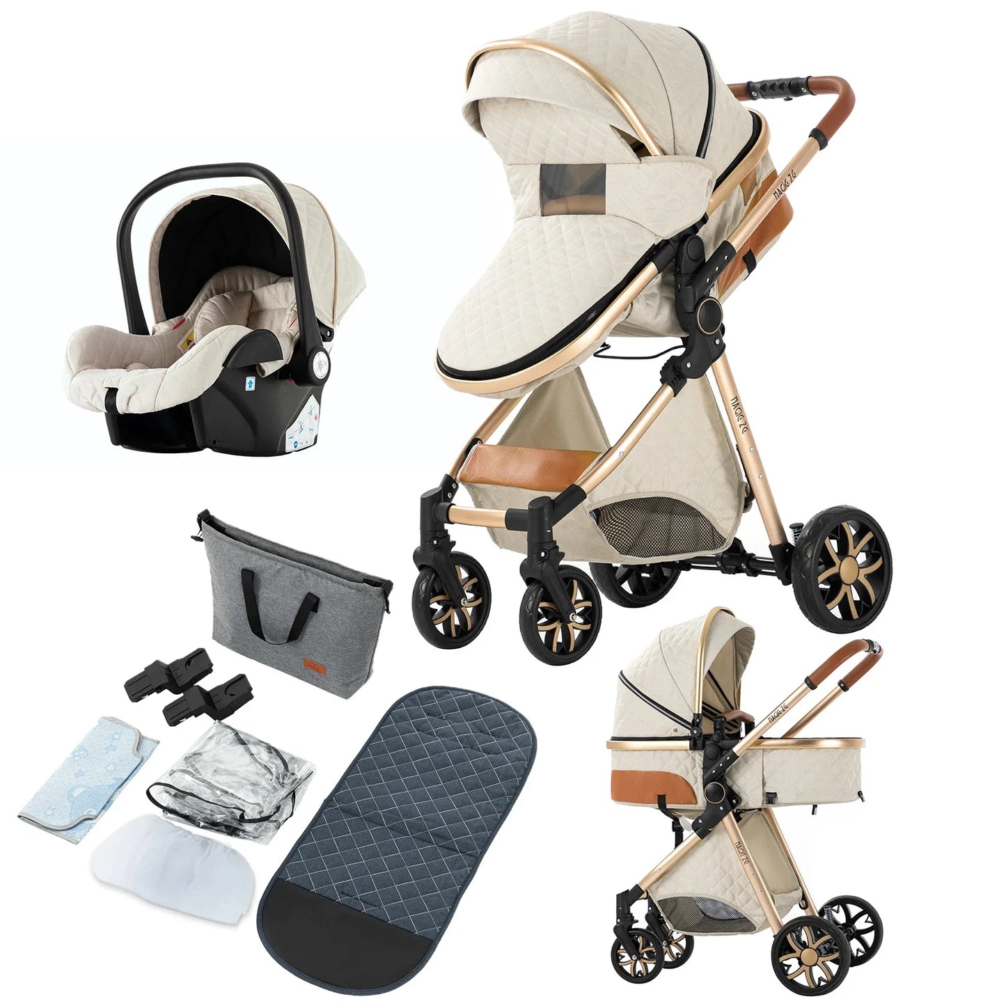 Ensemble de poussette et chaise pour la voiture pour bébé