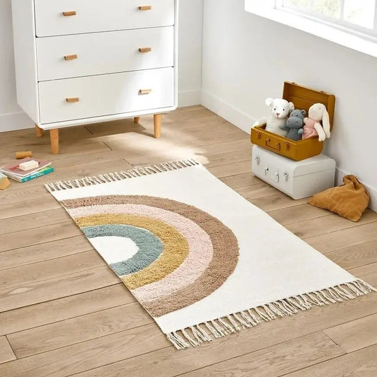 Tapis-de-chambre-bébé-arc-en-ciel-blanc-monde-a-maman