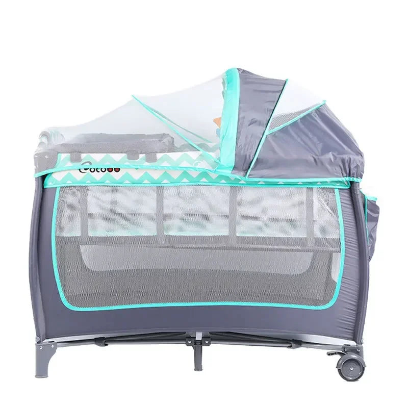 Parc-pliable-bebe-turquoise