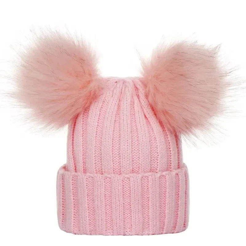 Tuque-a-a pompom-rose