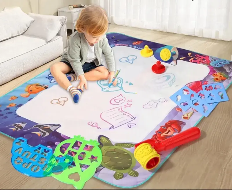 Tapis de coloriage - Doodle - avec stylos magiques - Monde à maman