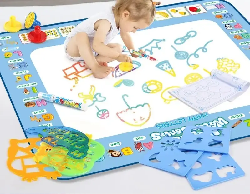 Tapis de coloriage - Doodle - avec stylos magiques - Monde à maman