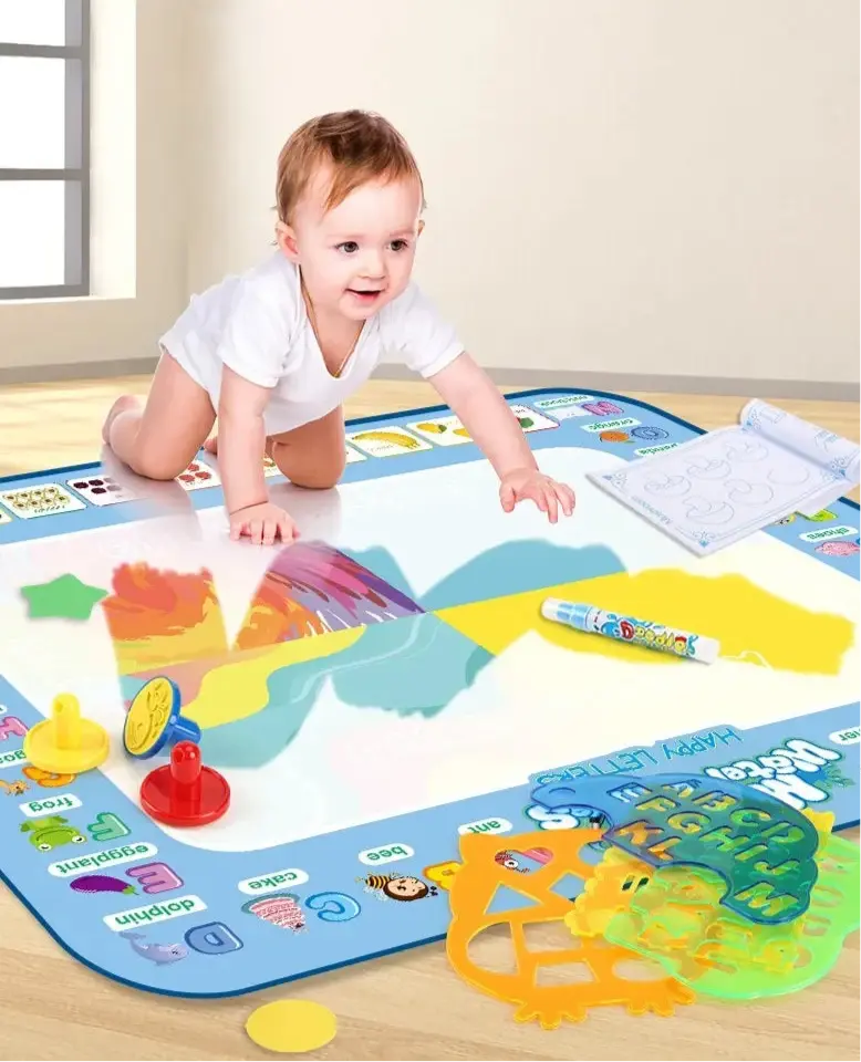 Tapis de coloriage - Doodle - avec stylos magiques - Monde à maman