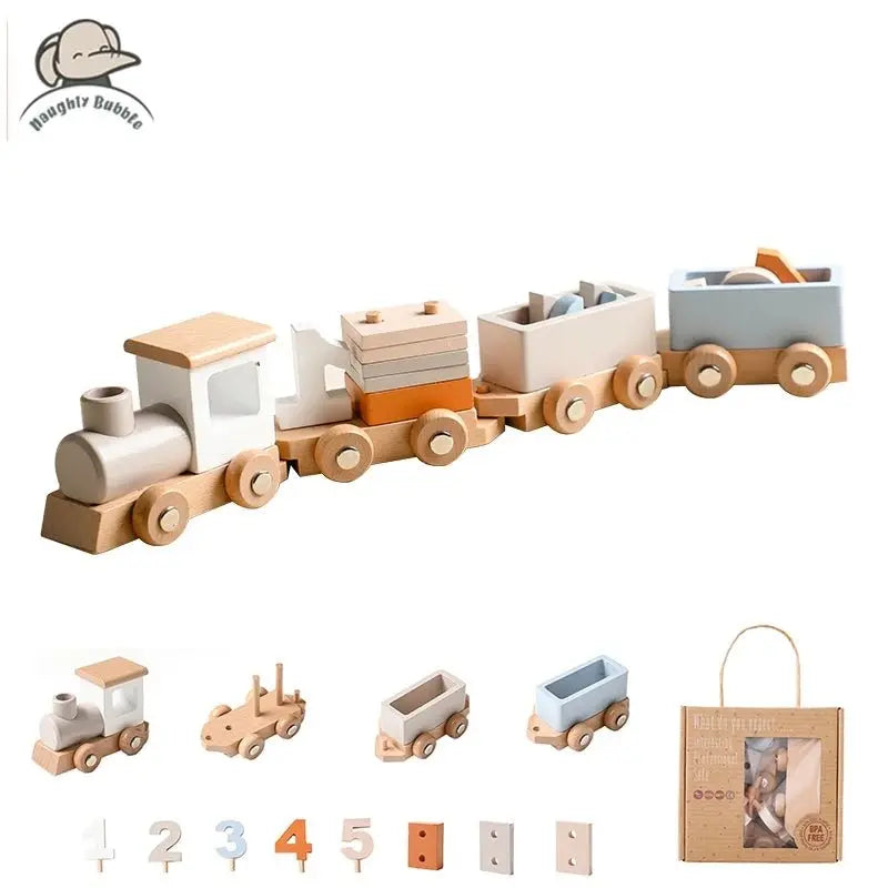 Train en bois - MontessoriToys™ - Monde à maman