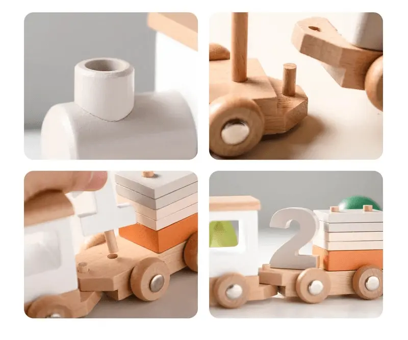 Train en bois - MontessoriToys™ - Monde à maman