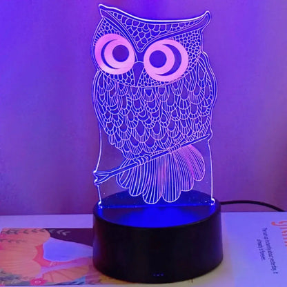 Veilleuse hibou 3D - Monde à maman