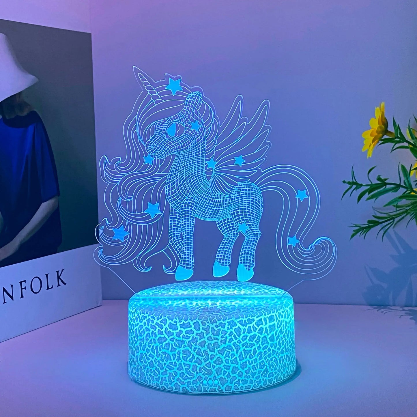 Veilleuse 3D licorne - Monde à maman