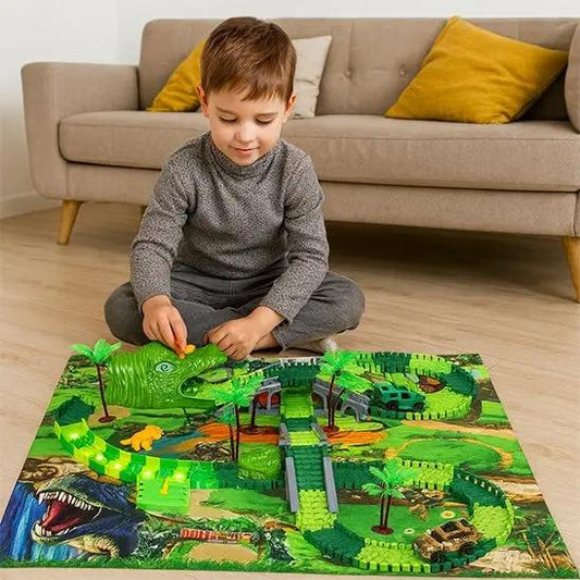 circuit voiture dinosaure - Monde à maman