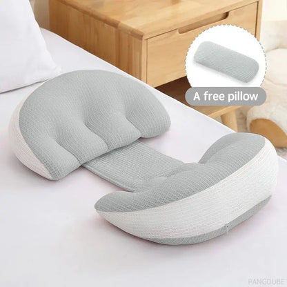 Coussin de grossesse gris - Monde à maman