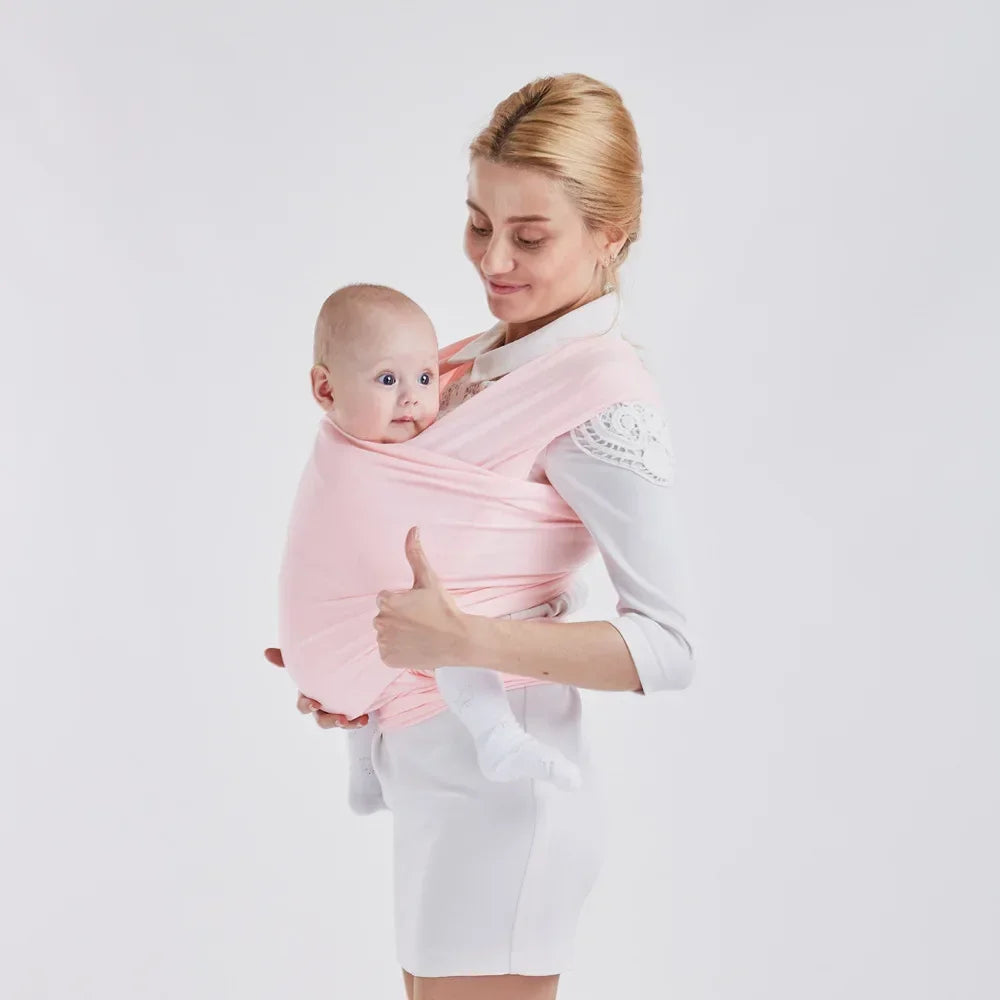 écharpe de portage rose pale