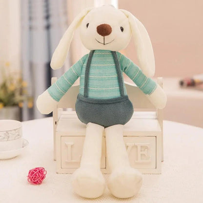 peluche lapin vert
