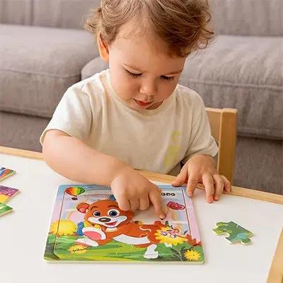 Puzzle en bois - Monde à maman