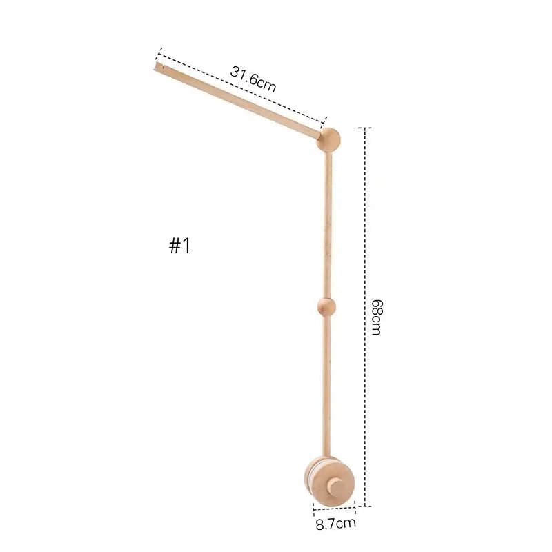 Mobile Bébé | Arc-en-Ciel en Bois Naturel Bohème - Monde à maman