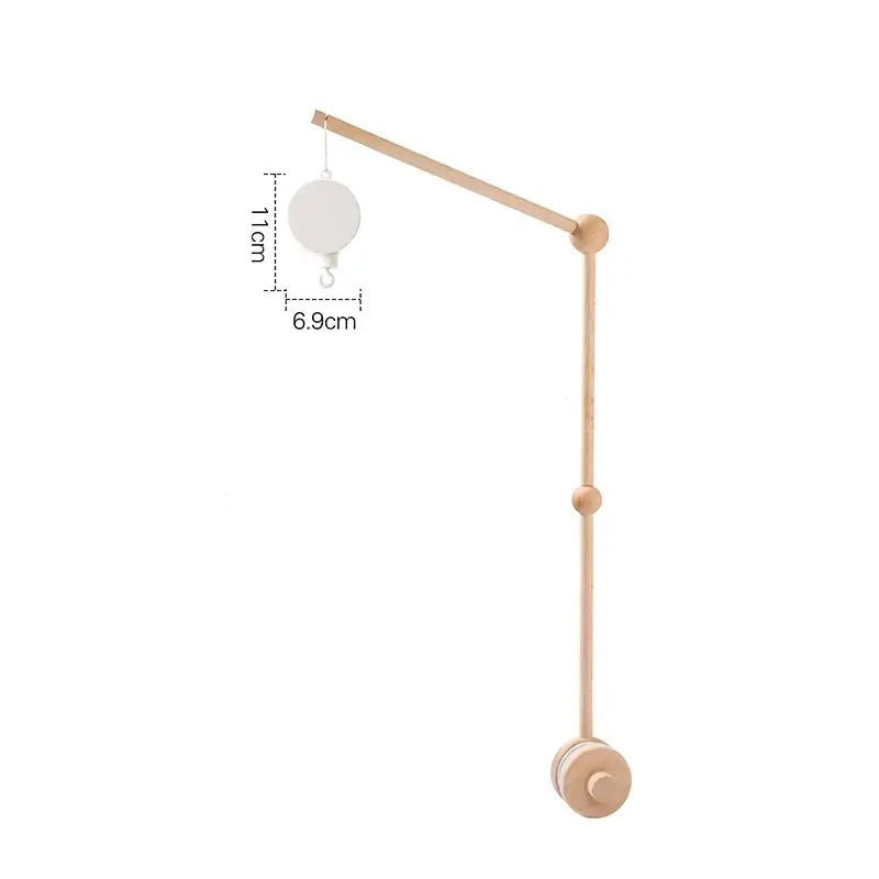 Mobile Bébé | Arc-en-Ciel en Bois Naturel Bohème - Monde à maman