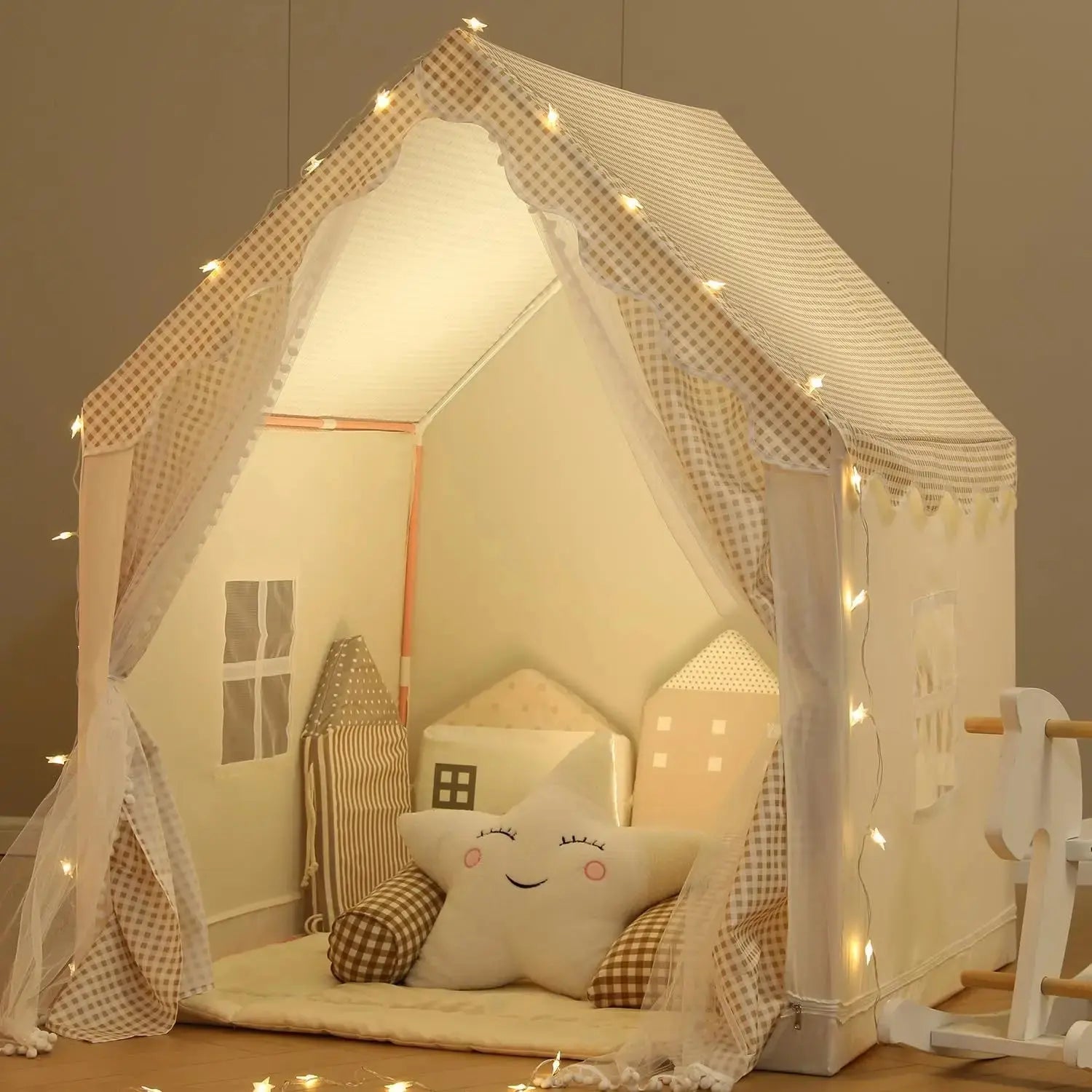 Tente de jeux avec lumières étoilées - Monde à maman
